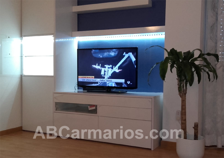 mueble salon lacado blanco 4